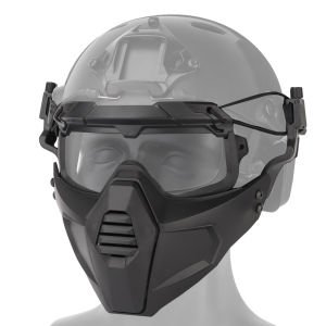 Mặt nạ bán chiến thuật Mặt nạ bảo vệ quân sự Paintball với kính bảo hộ Mặt nạ bảo hiểm chiến đấu