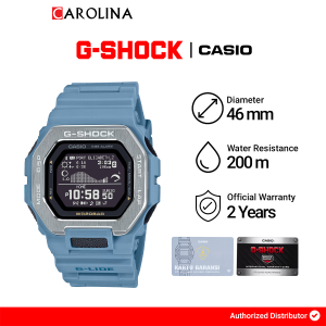 Jam Tangan Pria Casio G-Shock GBX-100-2A G-Lide Black Dial Blue Resin Band