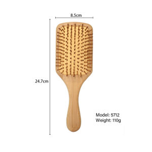 Hair Brush Comb Natural Wooden Bamboo Scalp Massage Hair Growth Rrectangular Square Sikat Rambut Besar Volume Long Hair Brush 木梳子