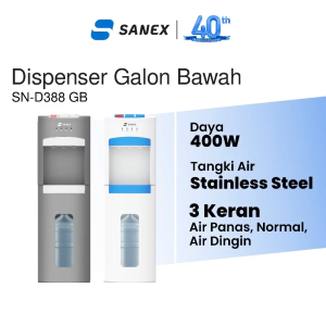 Sanex Dispenser Air Minum Galon Atas 3 Kran Panas Normal Dingin - D388 - FREE ONGKIR Jabodetabek