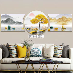 การตกแต่งพื้นหลังข้างเตียง.ภาพวาดตกแต่งกรอบรูป.ชุดสาม.พื้นหลังโซฟา.กรอบรูปตกแต่งบ้าน