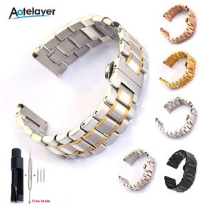 Applielayer ข้อศอกฟรี12 13 14 16 17 18 19 20 21 22 23 24มมสไตล์อะคริลิคสีพื้นสายนาฬิกาโลหะสายสร้อยข้อมือผีเสื้อสายนาฬิกาหัวแบนข้อศอกสายรัดแบบคู่พร้อมเครื่องมือ