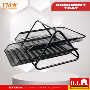 TM DT-300 Document Tray Metal 2 Layers Desktop File Organizer