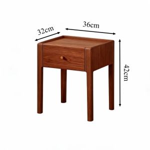 FFBH Solid Wood Small Nightstands Modern Minimalist Bedside Cabinet Storage Bedside Tables with Drawers Nordic Bedroom Furniture 2Z6B7