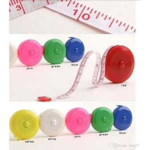 Meteran Gulung Mini Roll Otomatis Kain Alat Ukur Jahit Baju Badan  15 Meter