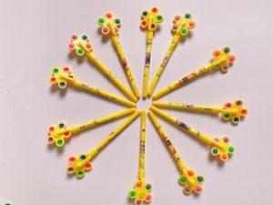 [HCM] Combo 5 cây bút nước-gel có gắn chong chóng pop it- vừa học vừa chơi-mực xanh-mực tím