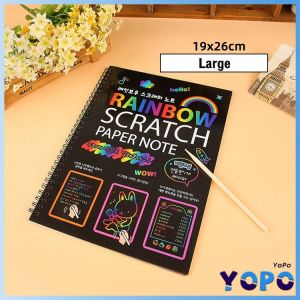 YP Colorful Scraping Painting Magic Scratch Art Painting Paper Manual Drawing Toys Kids Education Toy