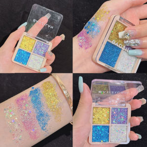 DAKALU Eyeshadow Palette 4 Warna Giltter Matte High Pigment Lasting Shimmer Palett-🌹Tamia