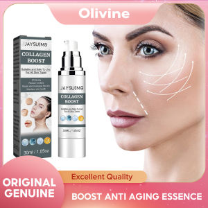 Jaysuing Collagen Boost Serum Anti Aging Lifting Firming Face Skin Wrinkle Removal Moisturizing Whitening Fade Fine Lines Essence Liquid Dark Spot Corrector Brightening Hydrating Anti-wrinkle Facial Cream