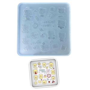 Phong cách 3D gấu đáng yêu khuôn silicon dẻo thiết kế Phụ kiện di động để làm thạch cao và nhựa nhà giọng