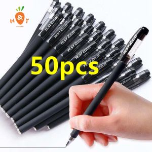 Wholesale 100 pcs BallPen set 1 box Gel Pen carbon pen Black Blue Red Ink sign pen 0.5 mm ball pen Rods Refill School Stationery