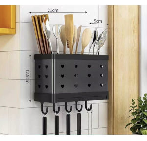 [SG SELLER]Storage Rack Multifunction Utensil Holder Chopsticks Countertop Cutlery Drying Shelf Flatware Drain Kitchen Tools