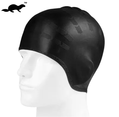 Silicone Swimming Cap for Long Hair with 3D Ergonomic Ear Pocket for Adults Women Men perfect match with goggle (SG Seller)