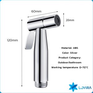 LoviRa Shower Head Bidet Spray Toilet Flushing Pressurized Water Sprayer