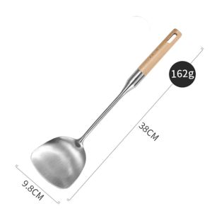 304 Stainless Steel Kitchen Utensils / Cooking Tools / Kitchen Ladle & Turner & Spatula / Senduk dan Sudip Wooden Handle