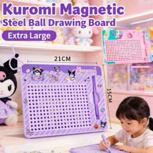 Kuromi Magnetic Steel Ball Drawing Board DIY Magnetic Writing Decompression Toy Gift for Kids