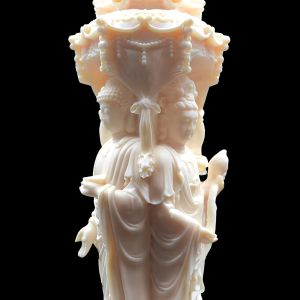 Tượng 3 mặt Tây Phương Tam Thánh và Ta Bà Tam Thánh chất liệu bột đá tự nhiên cao 15cm hàng nhập khẩu