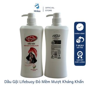Dầu gội Lifebuoy xanh đỏ NL373 giúp dưỡng tóc óng ả mềm mượt kháng khuẩn 640g