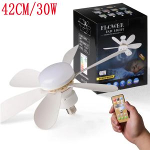 Y·S·S YaSheng Hot selling new fan ceiling light LED 30W ceiling fan light with remote control dimming function E27 variable frequency base in