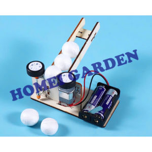 Mô hình lắp ráp máy bắn bóng bằng gỗ máy bắn bóng tự động giáo dục stem steam - HM0489