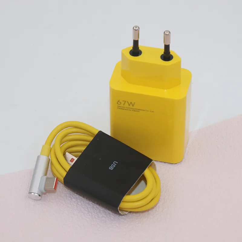 Original Xiaomi 67W Charger Turbo Charge Adapter 6A Type-C Cable