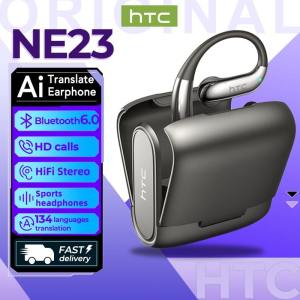 HTC NE23 Al Smart Real-Time Translation Noise-Cancelling Bluetooth 6.0 Wireless Bluetooth Earphone OWS Open Earbuds IP55 Waterproof Sport Headset With Microphone
