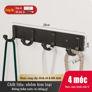 MEIDOO Móc phòng tắm làm bằng nhôm hàng không chống thấm nước và chống gỉ không cần đục lỗ khi lắp đặt treo tường.