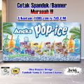 Spanduk Banner Aneka minuman pop Ice Ukuran 100 cm x 50 cm. 