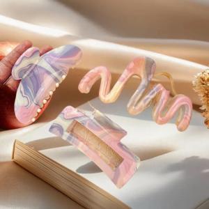 🔥🔥🔥adae Phụ Nữ Tóc Claw Sóng Hình Dạng Gradient Màu Chống Trượt Mạnh Mẽ Claw Mịn Trọng Lượng Nhẹ Chống-Phá vỡ Tóc Cố Định Công Cụ Tóc