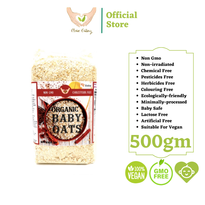 Clean Eating Organic Baby Oats 500g Baby Oatmeal Quick Oats