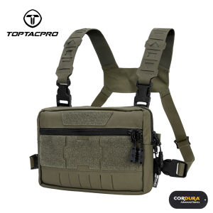 TOPTACPRO Tatcical Chest Rig Bag Chest Recon Bag MOLLE Front Shoulder Strap Pack 8511