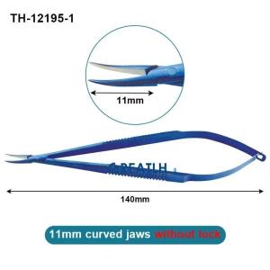 Titanium Alloy Needle Holding Pliers with Steel Coated Forceps Curved Jaws Ophthalmic Instrument