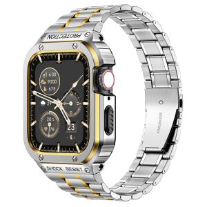 Luxury Modification Kit Mod Metal Frame Bezel For Apple Watch 10 Band Ultra 2 49mm Case 42mm 46mm iWatch Series Ultra 10 9 8 7 SE2 6 5 4 3 45mm 44mm 40mm 41mm Watchband Strap for Men