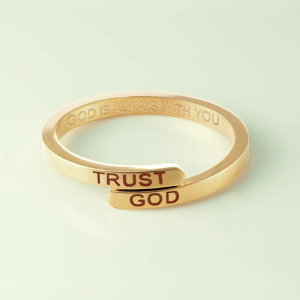 Trust God Ring - Gold (18K Gold Plated adjustable ring)