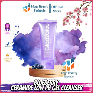 Glad2Glow Blueberry Ceramide Low pH Gel Cleanser 70ml | Sabun Cuci Muka | G2G | Facial Wash Acne Prone Skin Friendly