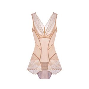 LANGJ ดอกไม้ลูกไม้ ชุดบอดี้สูทลดน้ำหนัก ชุดกระชับสัดส่วน บาง กางเกงในหลังคลอด แฟชั่น ชุดชั้นใน ชุดจั๊มสูทคอร์เซ็ตผู้หญิง ผู้หญิง