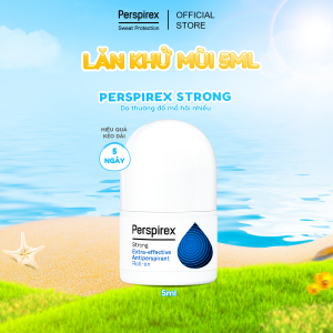 Lăn Khử Mùi Perspirex Strong 5ml: Dành cho da thường và đổ nhiều mồi hôi Hiệu quả lên tới 5 ngày