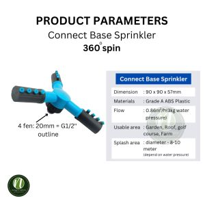 Perenjis Air Perenjis Rumput 360° Automatik Kebun Padang Golf Automatic Lawn Sprinkler Rotating Garden Water Sprinkler Lawn Roof Irrigation 360度自动洒水器