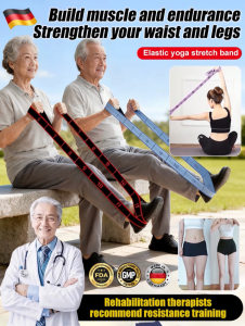 【Adjustable with Number Marks】Professional Yoga Stretch Band with Latex-Free Material for Flexibility Training Yoga Strap Stretch Band Fitness Resistance Belt Mobility Training Tool