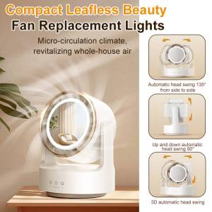 พัดลมหมุนเวียน ผลการควบแน่นที่ดี พัดลมกระจก การระบายอากาศเกลียวแบบเงียบๆ เสียงรบกวนต่ํา