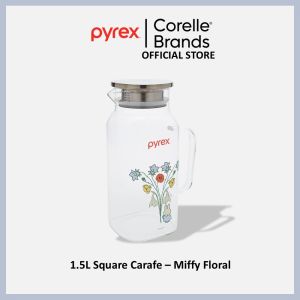 Pyrex 1.5L Square Carafe - Miffy Floral