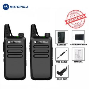 4 Pcs Motorola C1Mini Walkie Talkie Long Range 10KM UHF Two Way Radio 35 Watts 16 Channels
