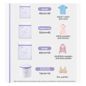 TAILI Antibacterial Laundry Bag Anti Deformation Mesh Net for Washing Machine Underwear Bra Wash Bag