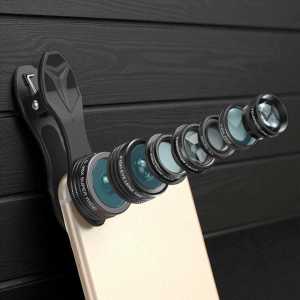 TRENDY APEXEL 10in1 Lensa Kamera HP Zoom Fotografi HD Jernih Fisheye Macro Wide Tele CPL Kale Filter