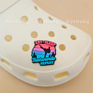 Charm gắn dép sticker cross dép sục mẫu C84 võ thuật
