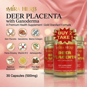 [BUY 2 TAKE 1] Mira Herb Deer Placenta with Ganoderma Marine Collagen Vitamin C Panax Ginseng 9-in-1 Advanced Health Supplement
