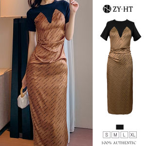 ZYHT（ล้างสต๊อก ใช้คูปอง299บาทขึ้นไป）เดรสผู้หญิง เดรสสีแชมเปญ เดรสเข้ารูป เดรสยาว เดรสไปงานแต่ง เดรสซาติน เดรสออกงาน เดรสเซ็กซี่ เดรสเกาหลี ชุดออกงาน ชุดราตรี EraVogue 5098