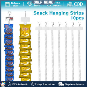 10Pcs Station Hanging Merchandise Strips Plastic Hanging Display Strips with Hooks for Retail Display