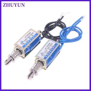 ZHUYUN 1Pc JF-0530B DC 6V 12V 24V PushPull Type Electromagnet Keeping Force 5N Travel 10mm Linear Solenoid