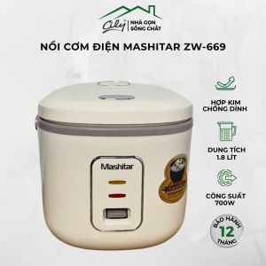 Nồi Cơm Điện Mashitar 1.8L ZW-669 – Lòng Niêu Chống Dính - Cơm Ngon Chuẩn Vị Mỗi Ngày